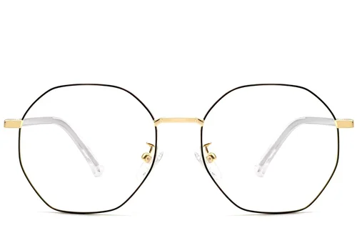 Lunettes géométriques en métal noir #BS0423-0103
