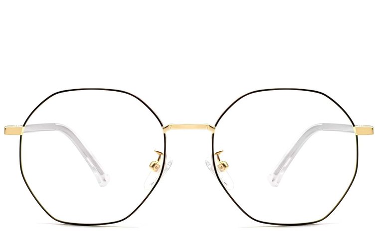 Lunettes géométriques en métal noir #BS0423-0103