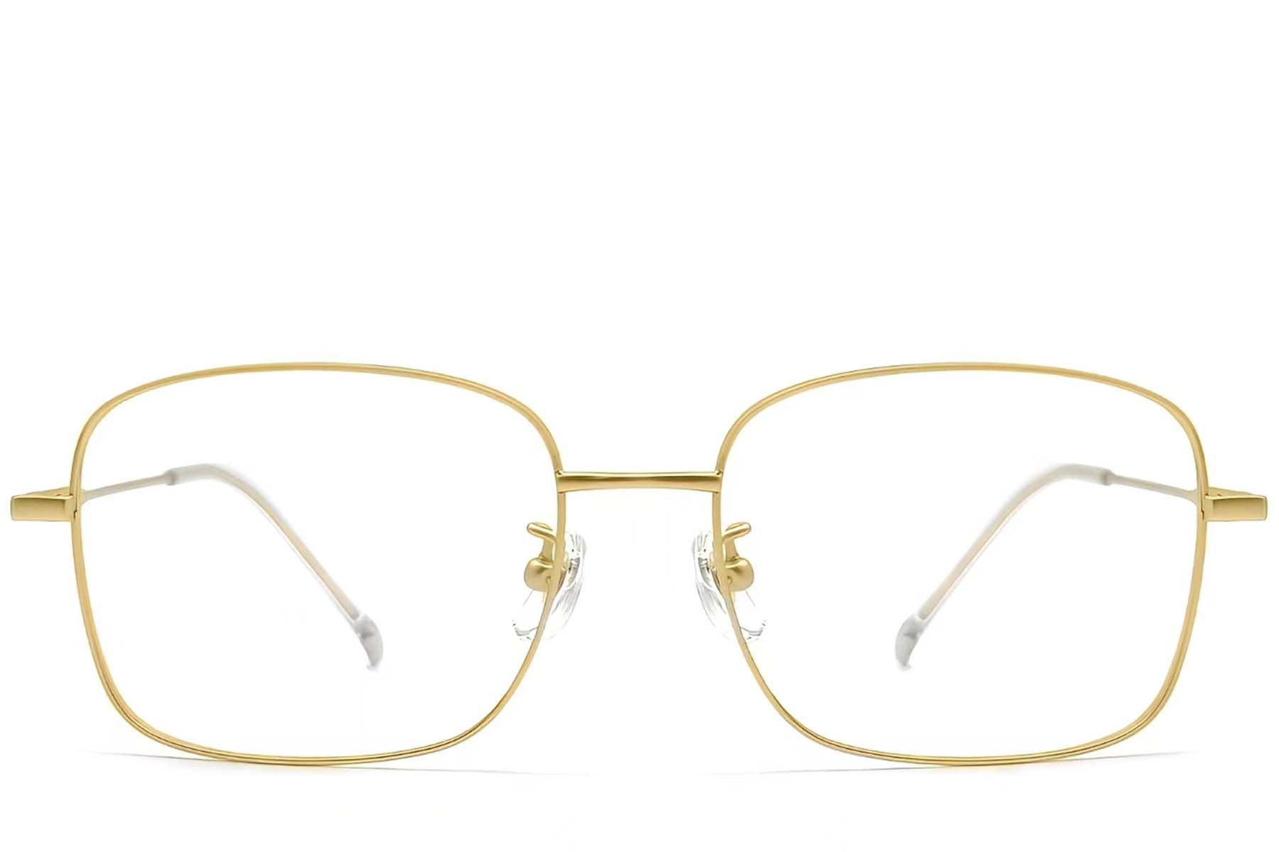 Rectangular Golden Titanium Glasses #BS0423-0106