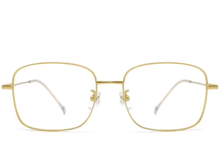 Rectangular Golden Titanium Glasses #BS0423-0106
