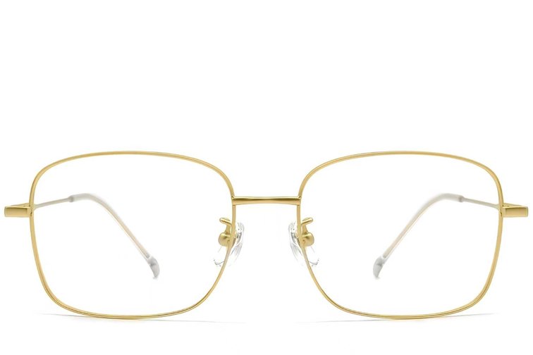 Rectangular Golden Titanium Glasses #BS0423-0106