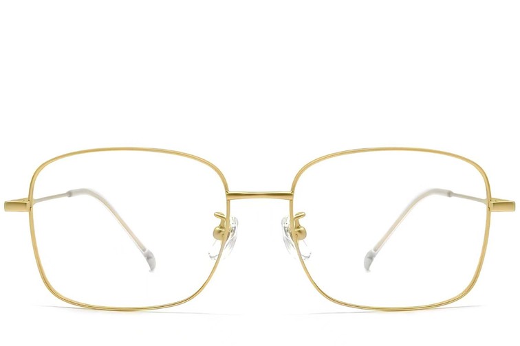 Rectangular Golden Titanium Glasses #BS0423-0106