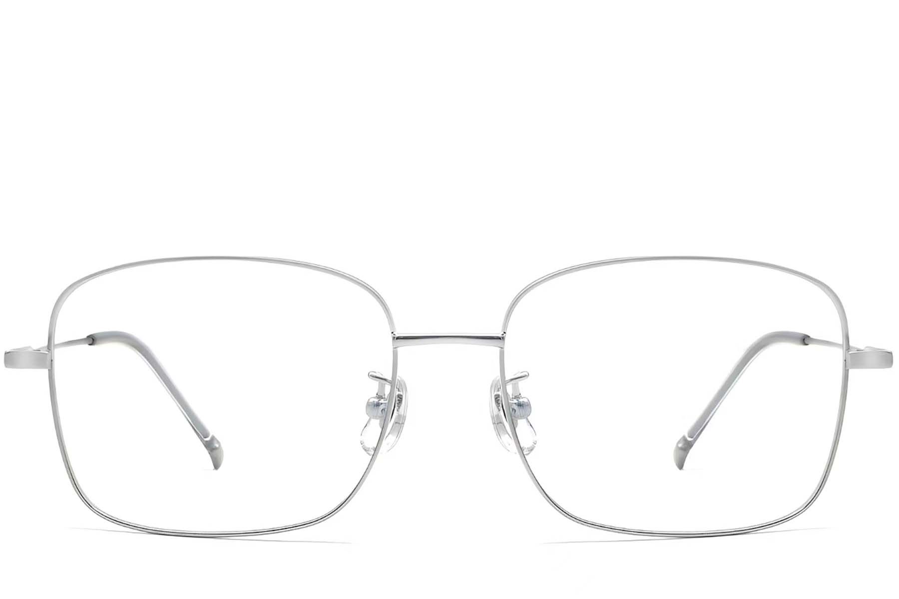 Rectangular Silver Titanium Glasses #BS0423-0107