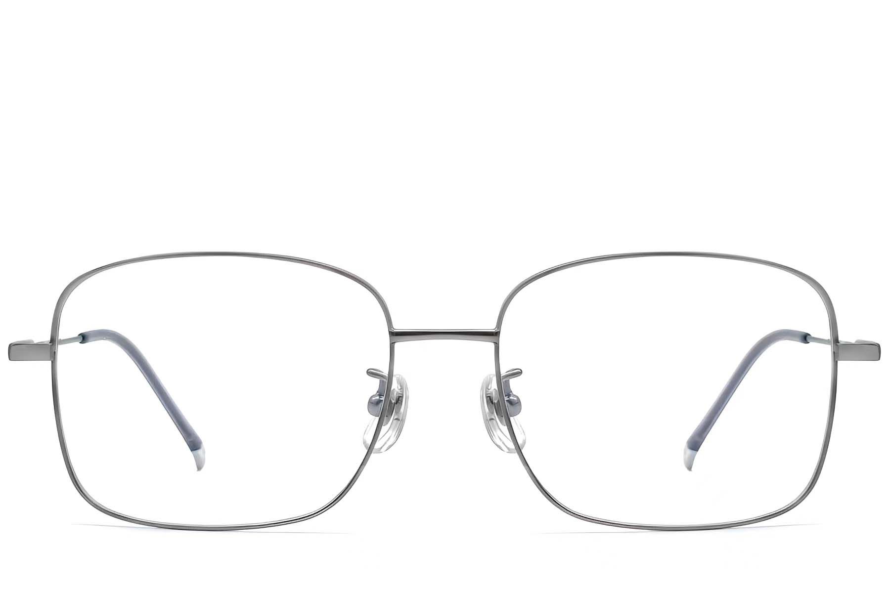Rectangular Grey Titanium Glasses #BS0423-0108