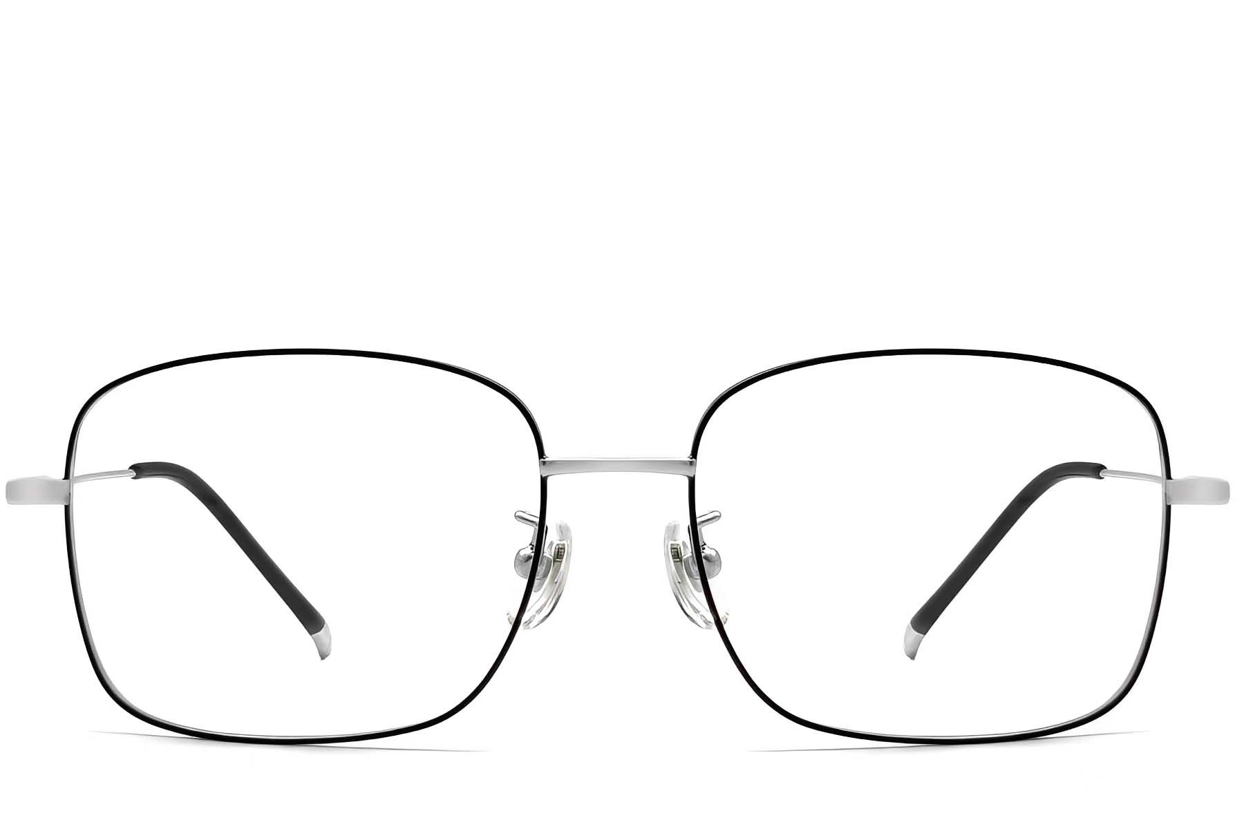 Rectangular Black Titanium Glasses #BS0423-0109