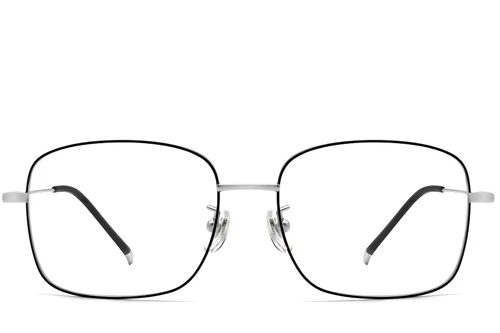 Rectangular Black Titanium Glasses #BS0423-0109