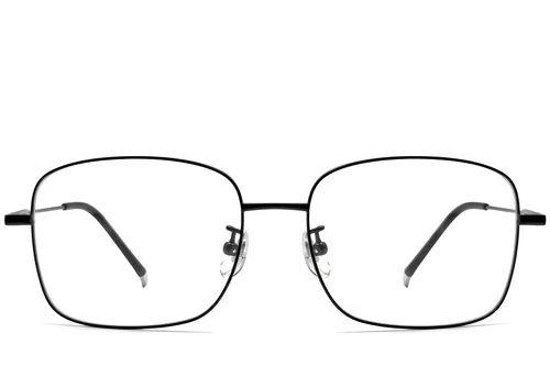 Rectangular Black Titanium Glasses #BS0423-0110