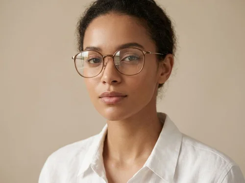 Lunettes ovales marron TR90 #BS0423-0111