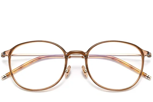 Lunettes ovales marron TR90 #BS0423-0111