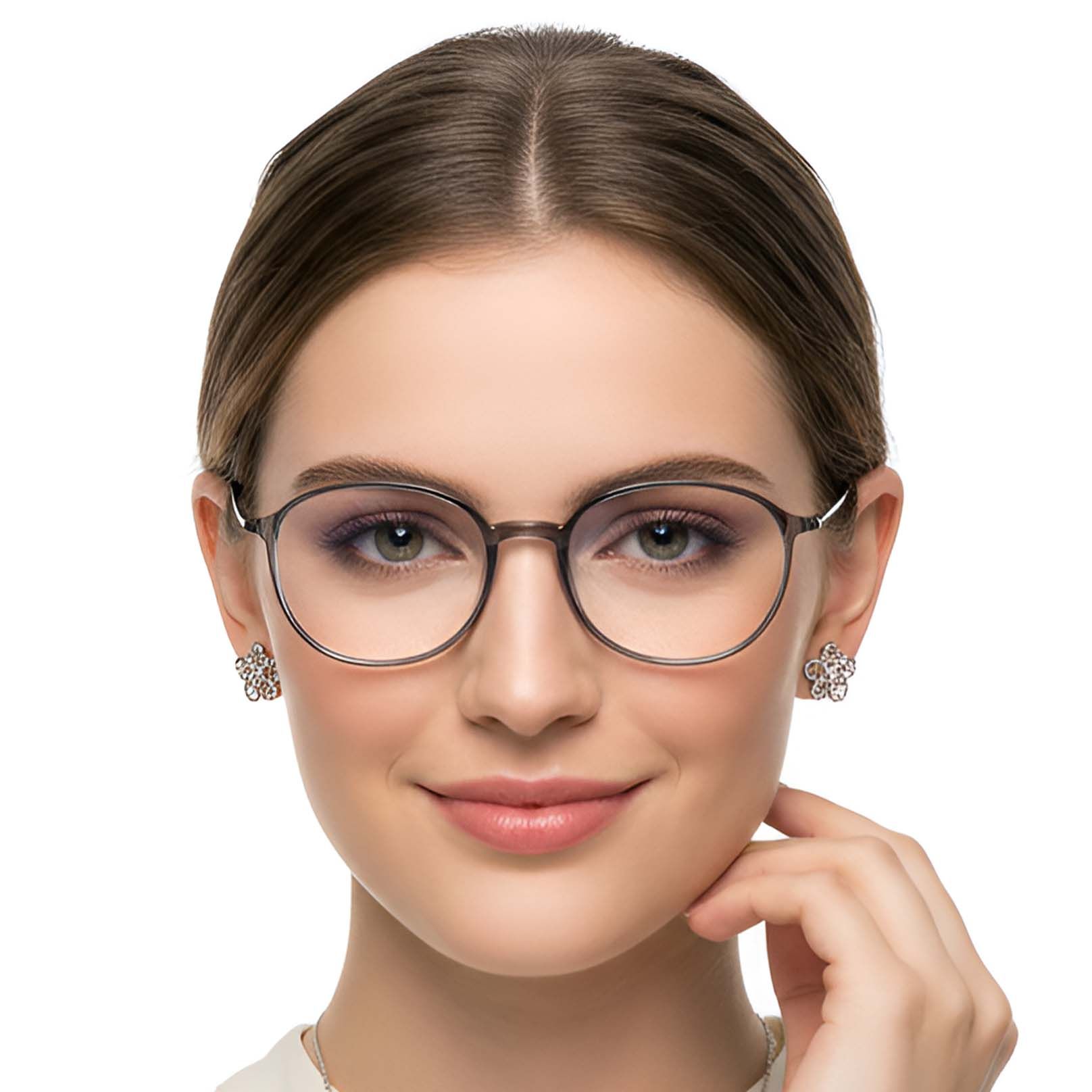 Oval Grey TR90 Glasses #BS0423-0112