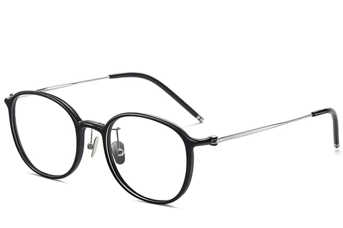 Oval Black TR90 Glasses #BS0423-0113