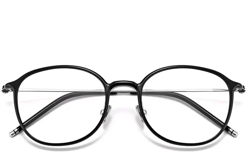 Lunettes ovales noires TR90 #BS0423-0113