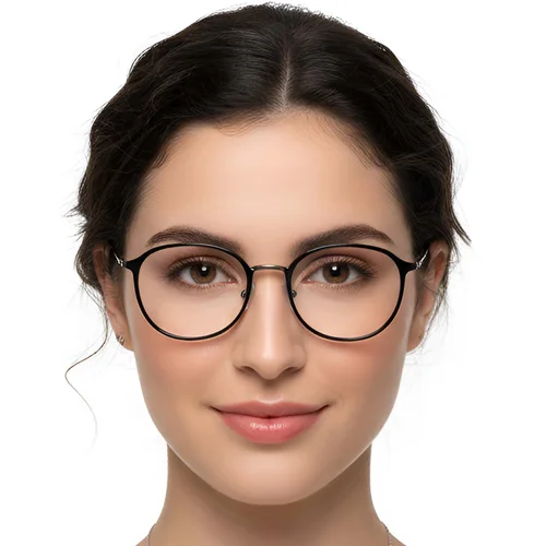 Lunettes ovales noires TR90 #BS0423-0113