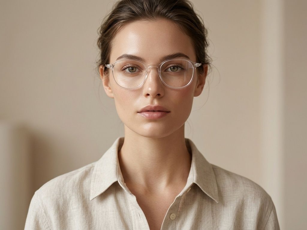Lunettes ovales transparentes TR90 #BS0423-0114