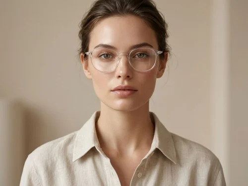 Lunettes ovales transparentes TR90 #BS0423-0114