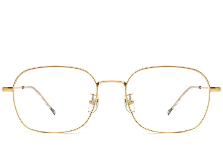 Rectangular Golden Titanium Glasses #BS0423-0115