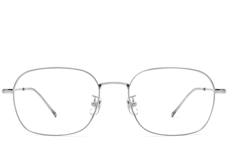 Rectangular Silver Titanium Glasses #BS0423-0116
