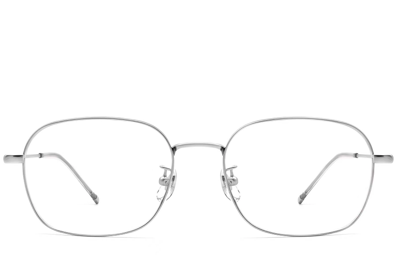 Rectangular Silver Titanium Glasses #BS0423-0116