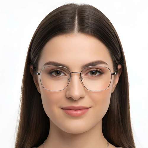 Rectangular Silver Titanium Glasses #BS0423-0116