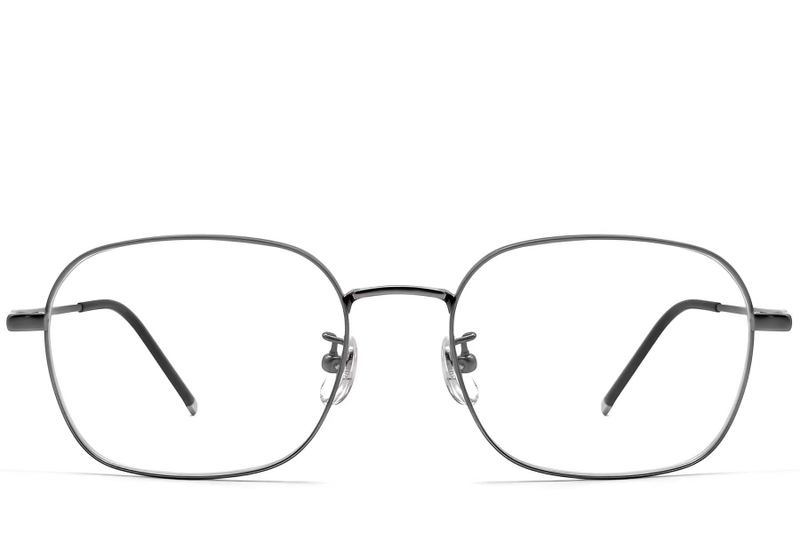 Rectangular Grey Titanium Glasses #BS0423-0117