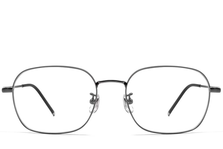 Gafas rectangulares de titanio gris #BS0423-0117