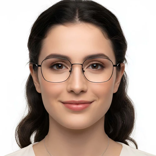 Rectangular Grey Titanium Glasses #BS0423-0117