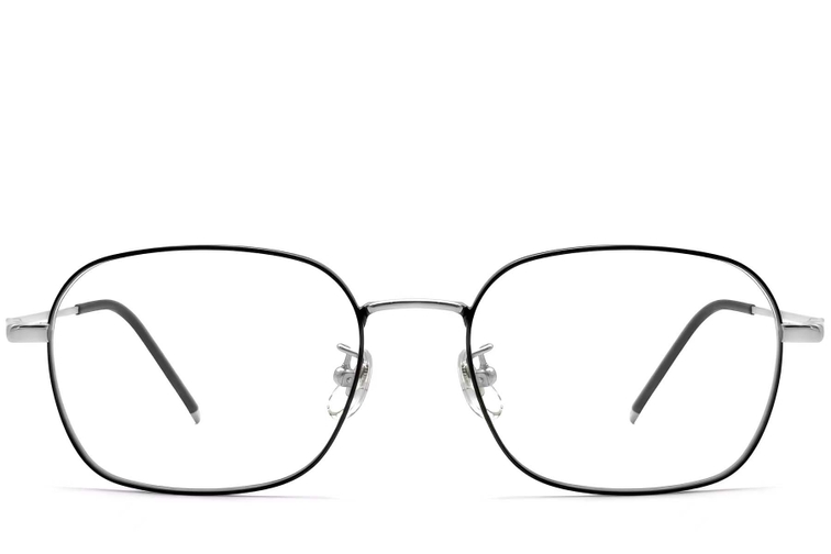 Rectangular Black Titanium Glasses #BS0423-0118