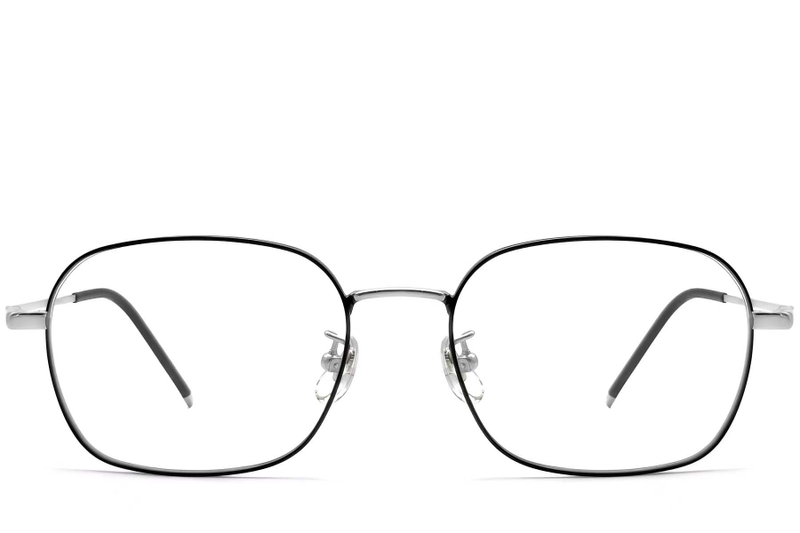 Rectangular Black Titanium Glasses #BS0423-0118