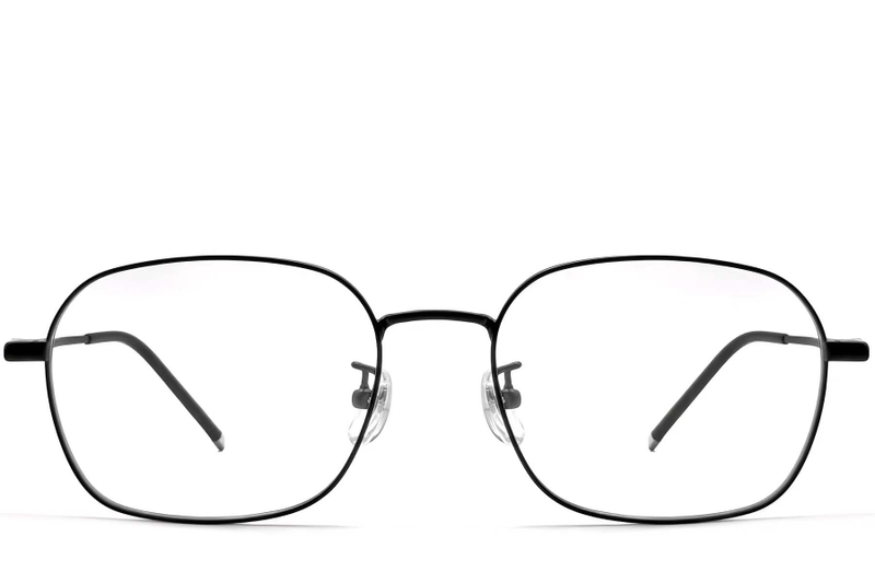 Rectangular Black Titanium Glasses #BS0423-0119