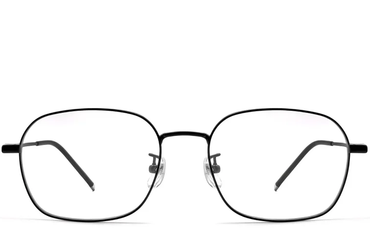 Gafas rectangulares de titanio negro #BS0423-0119