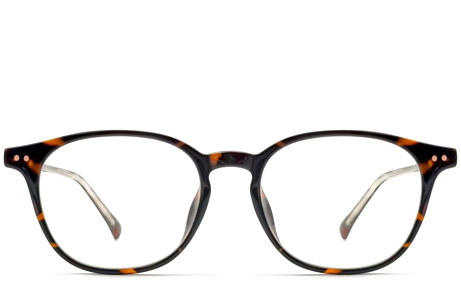 Oval Tortoiseshell TR90 Glasses #BS0423-0124