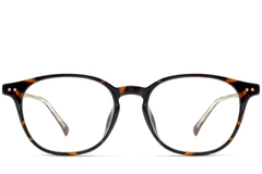 Oval Tortoiseshell TR90 Glasses #BS0423-0124
