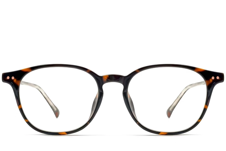 Oval Tortoiseshell TR90 Glasses #BS0423-0124