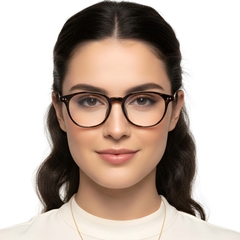 Oval Tortoiseshell TR90 Glasses #BS0423-0124