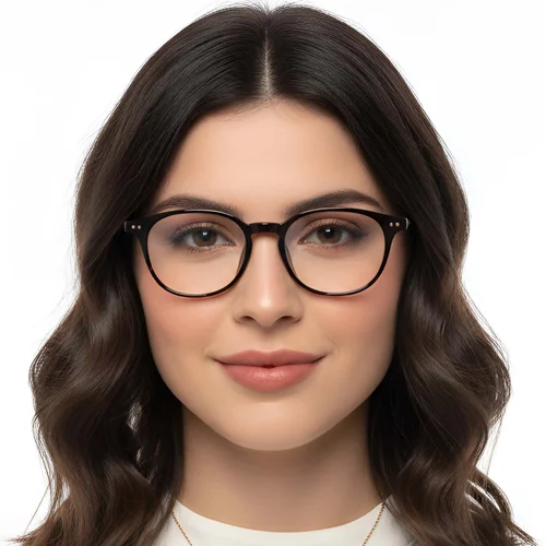 Lunettes ovales noires TR90 #BS0423-0125