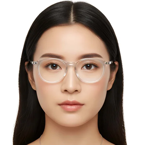Lunettes ovales grises TR90 #BS0423-0126