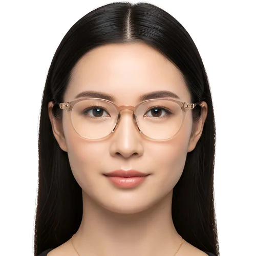 Lunettes ovales marron TR90 #BS0423-0127