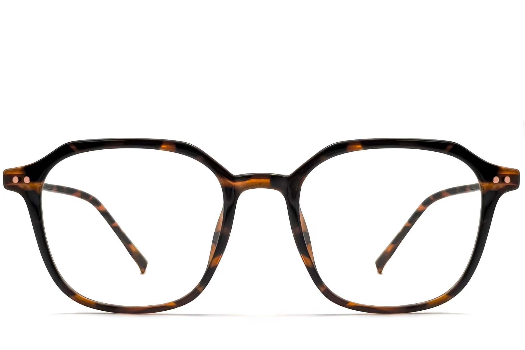 Geometric Tortoiseshell TR90 Glasses #BS0423-0129