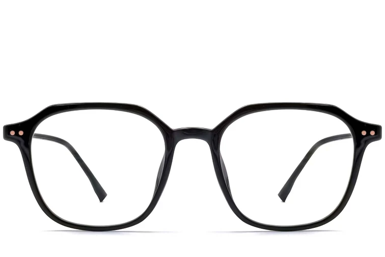 Geometrische schwarze TR90-Brille #BS0423-0130