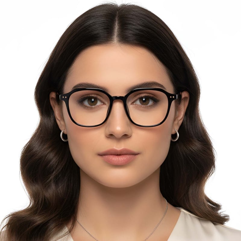 Geometric Black TR90 Glasses #BS0423-0130