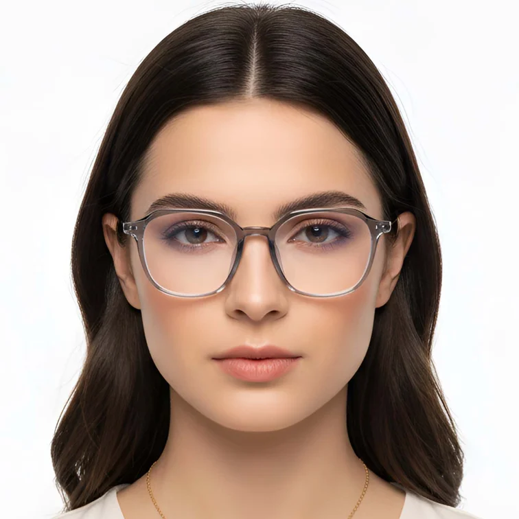 Gafas geométricas grises TR90 #BS0423-0131