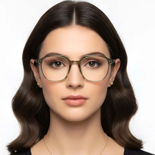 Lunettes géométriques vertes TR90 #BS0423-0132