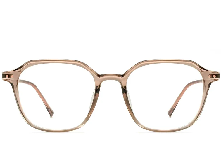Geometric Brown TR90 Glasses #BS0423-0133