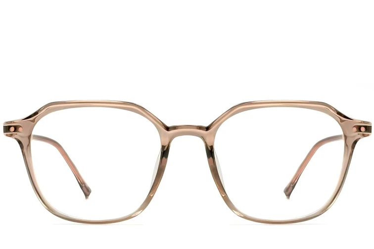 Geometric Brown TR90 Glasses #BS0423-0133