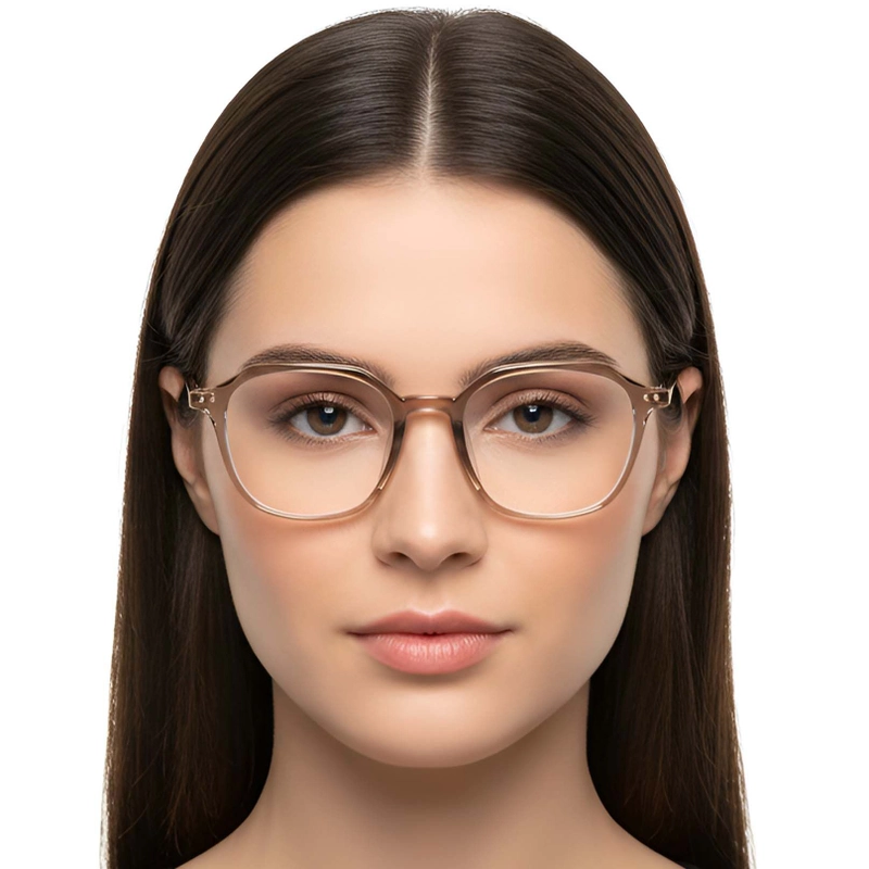 Geometric Brown TR90 Glasses #BS0423-0133