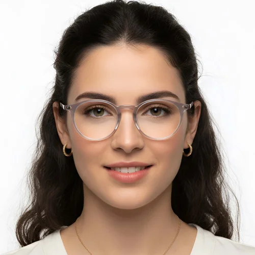Lunettes ovales grises TR90 #BS0423-0136