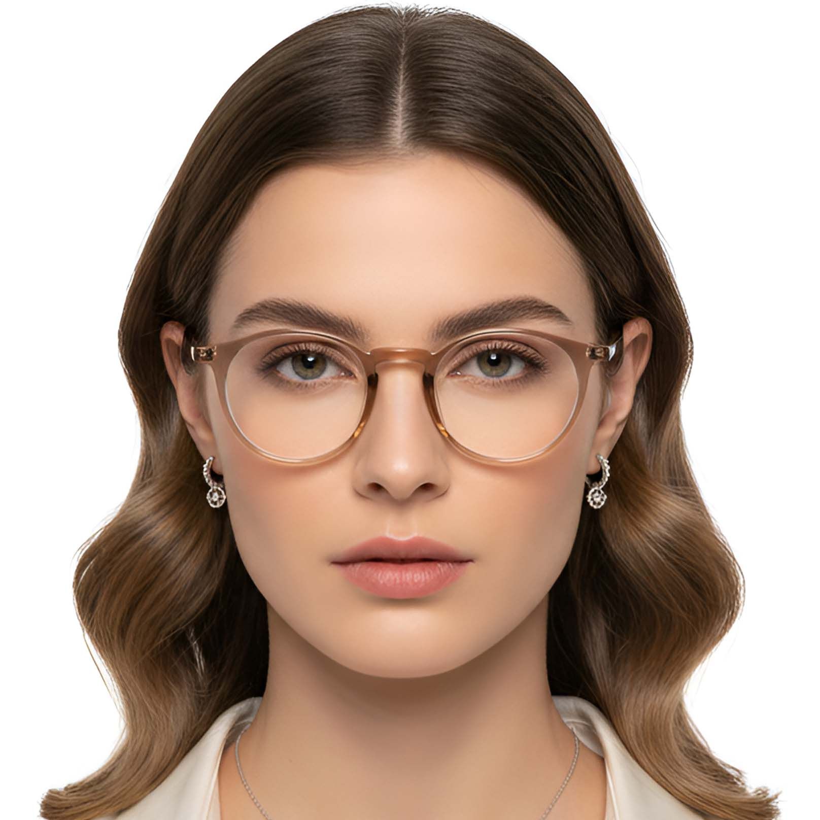 Oval Brown TR90 Glasses #BS0423-0137