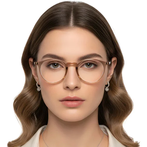 Lunettes ovales marron TR90 #BS0423-0137