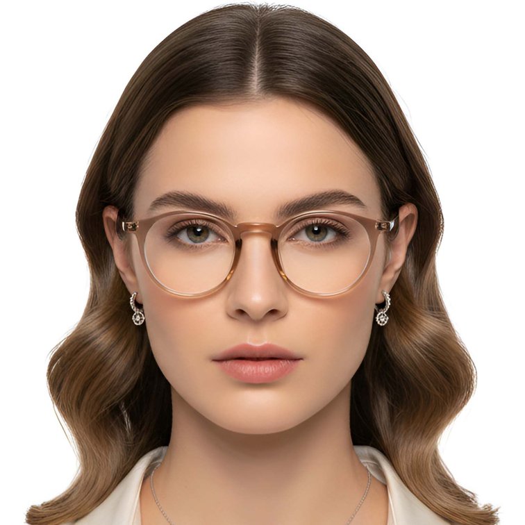 Lunettes ovales marron TR90 #BS0423-0137
