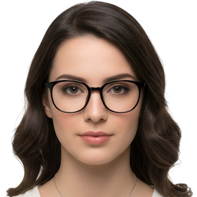 Oval Black TR90 Glasses #BS0423-0141